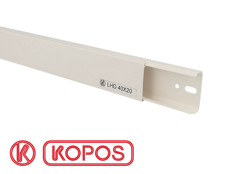 Goulotte électrique PVC KOPOS 40 x 20 mm