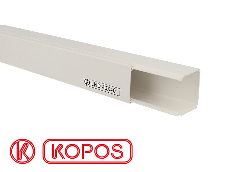 Goulotte électrique PVC KOPOS 40 x 40 mm