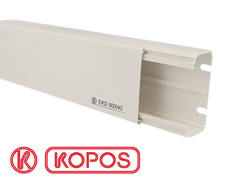 Goulotte électrique PVC KOPOS 80 x 40 mm