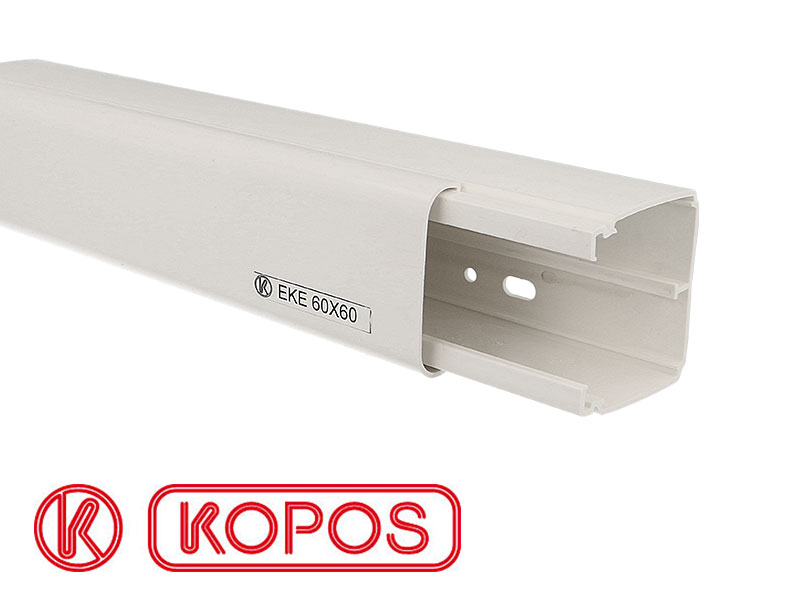 Goulotte électrique PVC KOPOS 60 x 60 mm