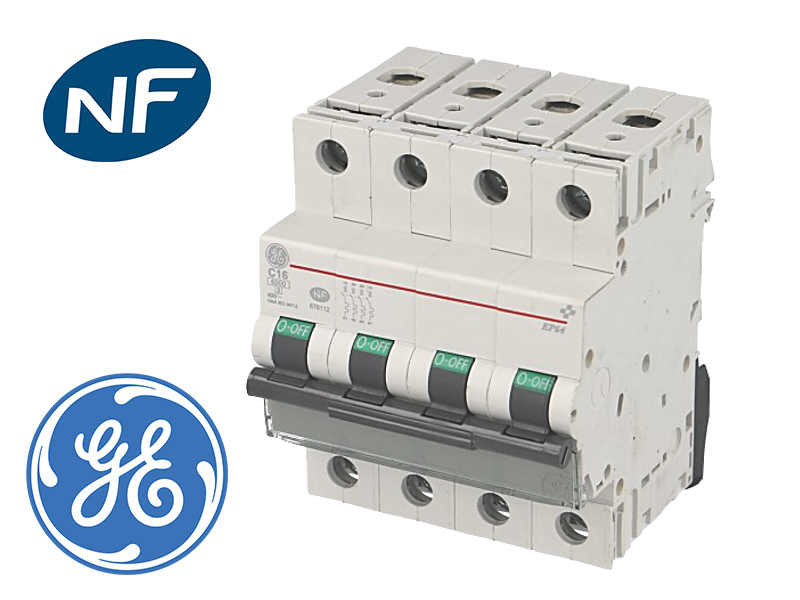 Disjoncteur modulaire tetrapolaire General Electric