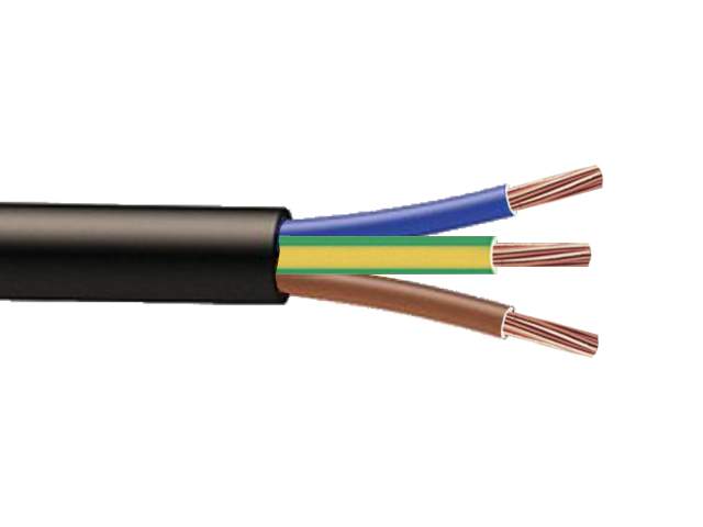 Cable souple H07RNF 3G (marron / bleu / v-j) à la coupe