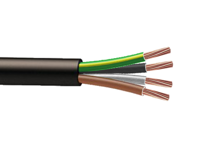 Cable souple H07RNF 4G6mm² à la coupe (minimum 10m)