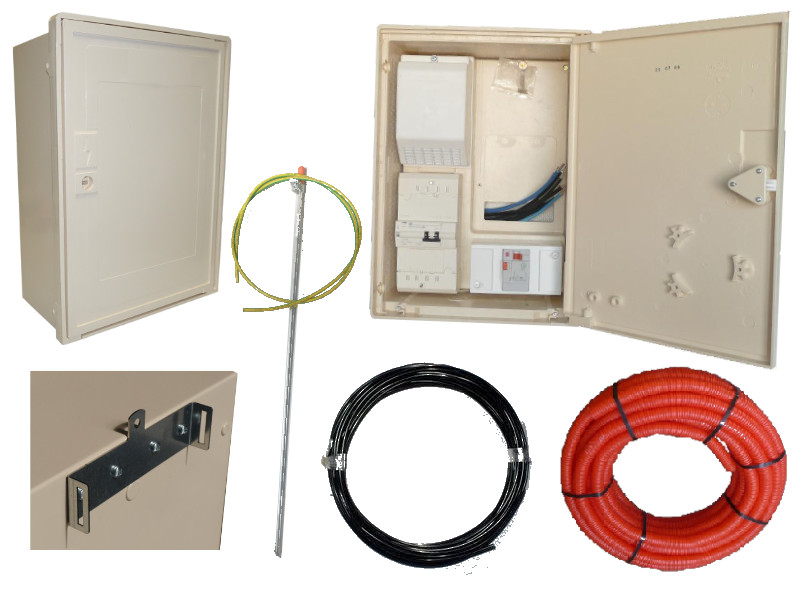 Coffret de chantier TRI 30/60A, raccordement sur poteau