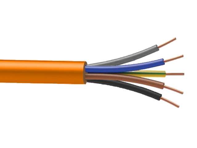 Cable CR1-C1 anti-feu 5G1.5mm² à la coupe (minimum 10m)