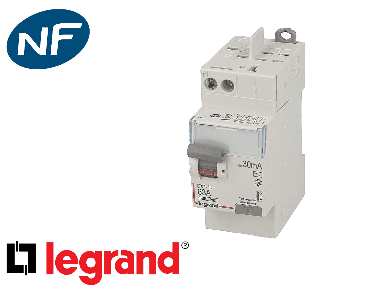 Interrupteur différentiel 2P automatique Legrand DX³