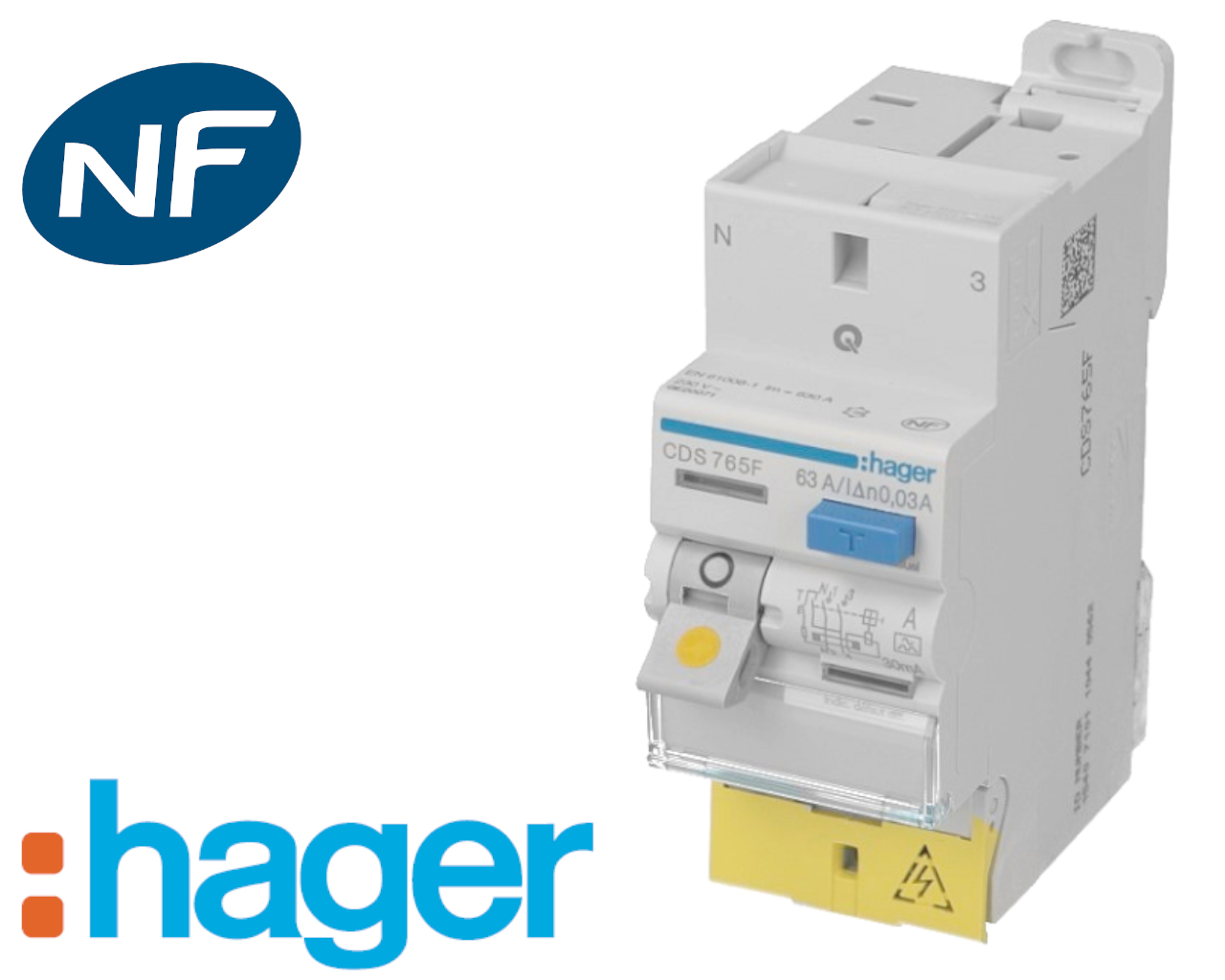 Interrupteur différentiel 2P automatique Hager