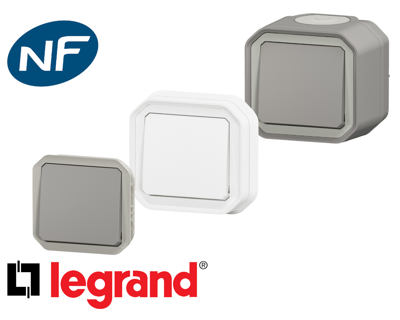 Interrupteur va et vient Legrand Plexo™ complet