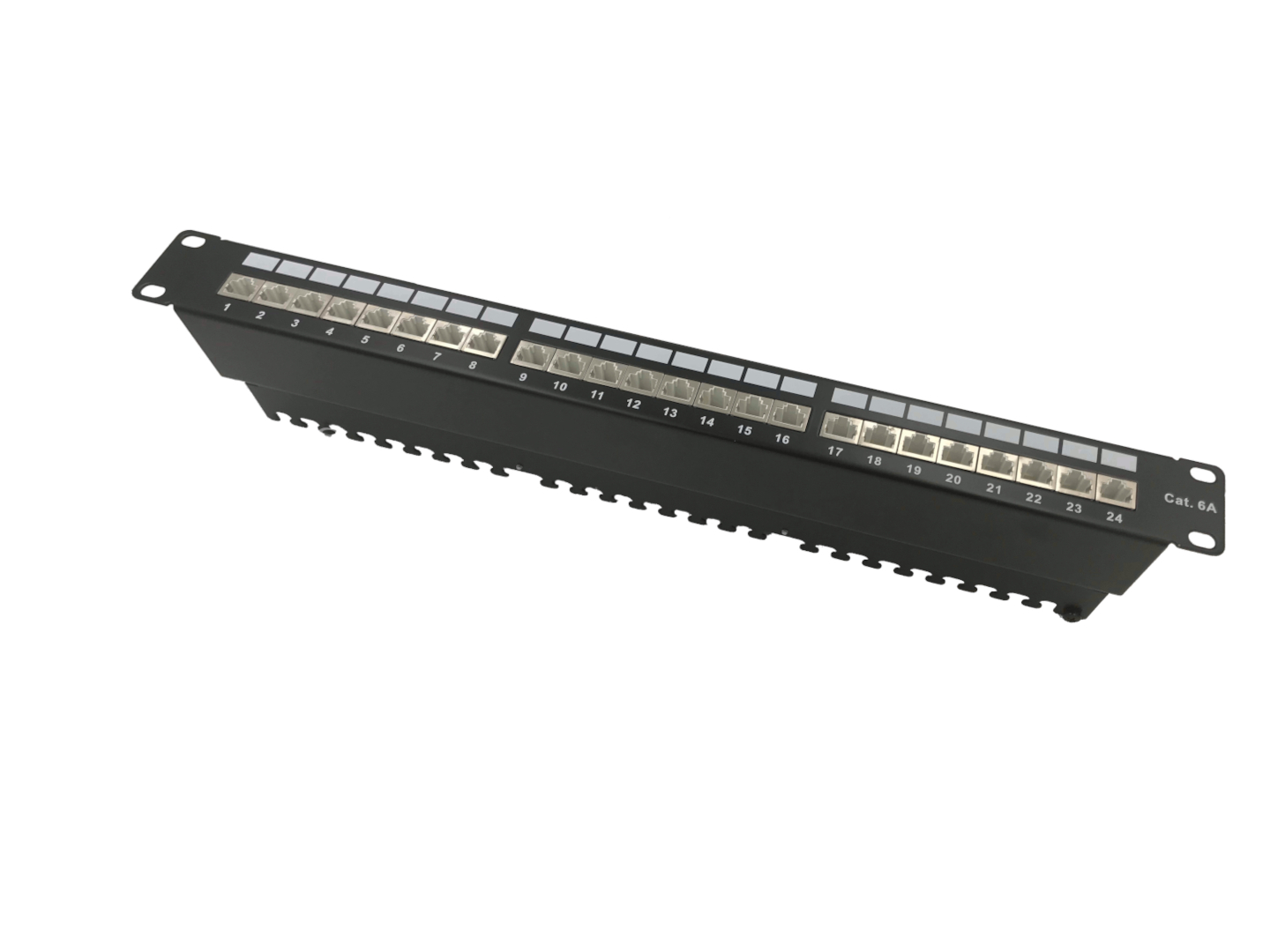 Panneau 24 ports équipé de 24 RJ45 cat. 6A, 1 unité