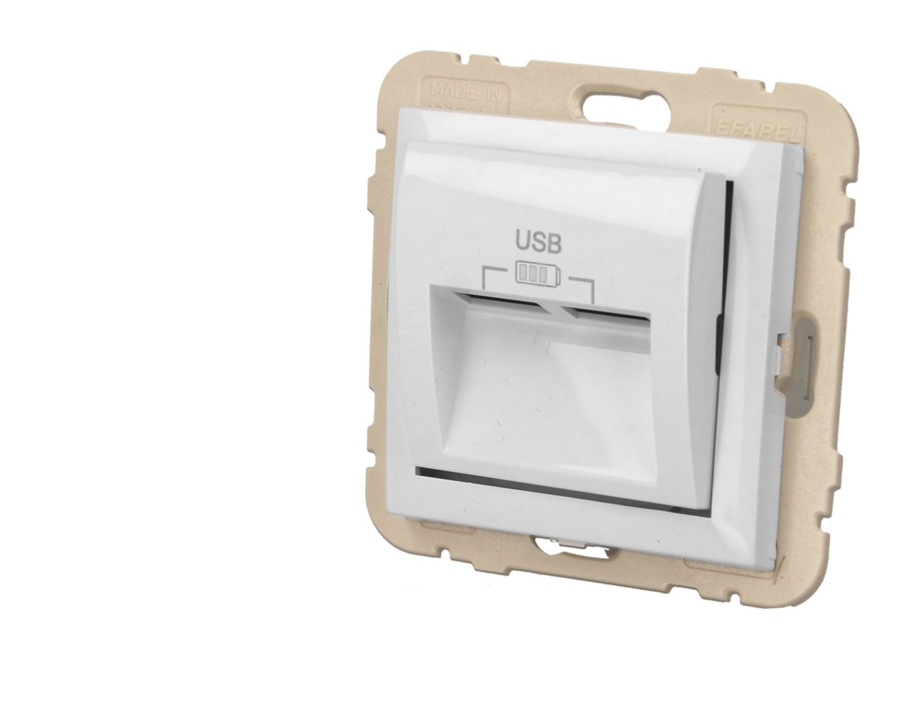 Prise chargeur USB double blanc Efapel Logus 90