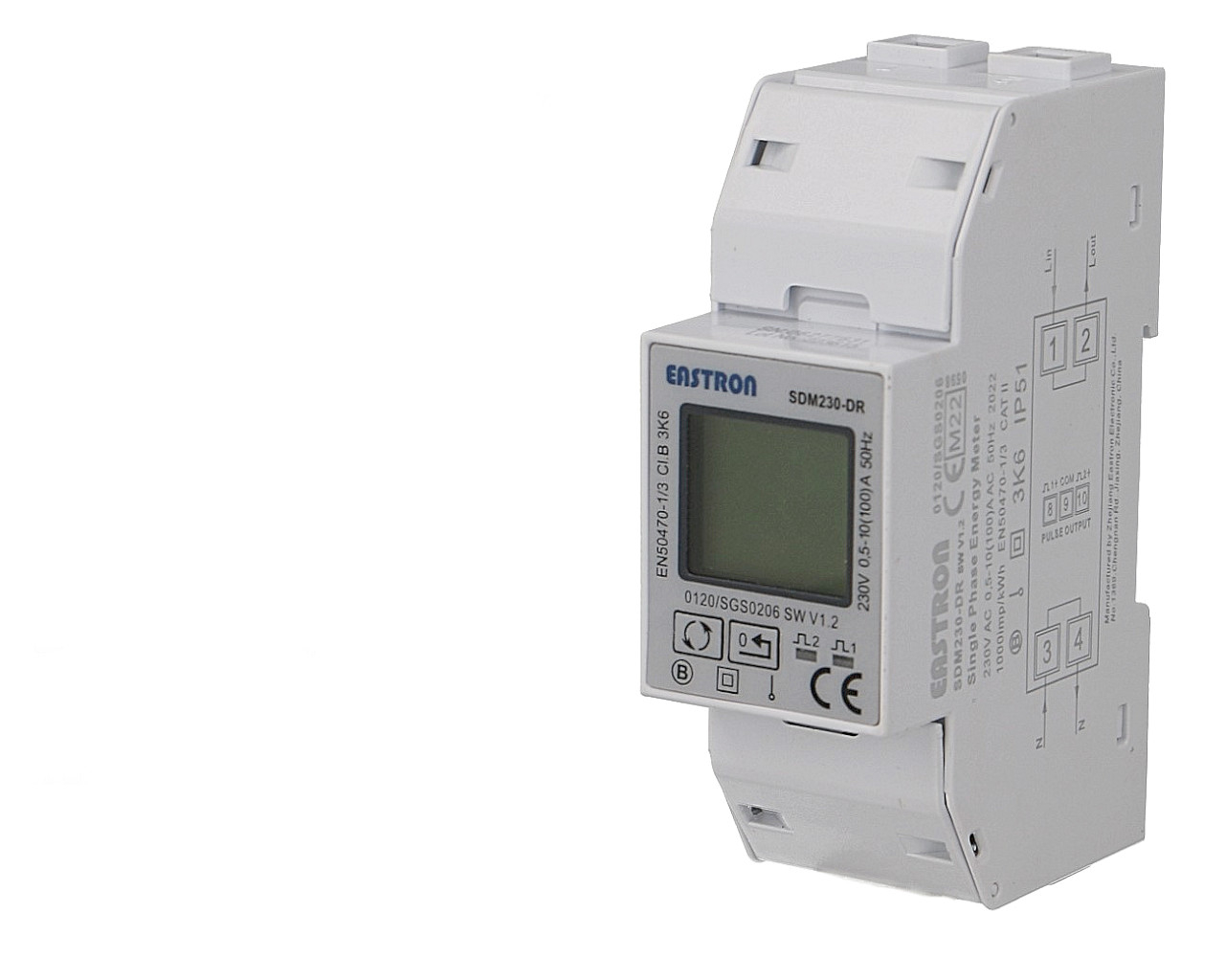 Compteur Electrique monophasé 100A simple tarif certifié MID 