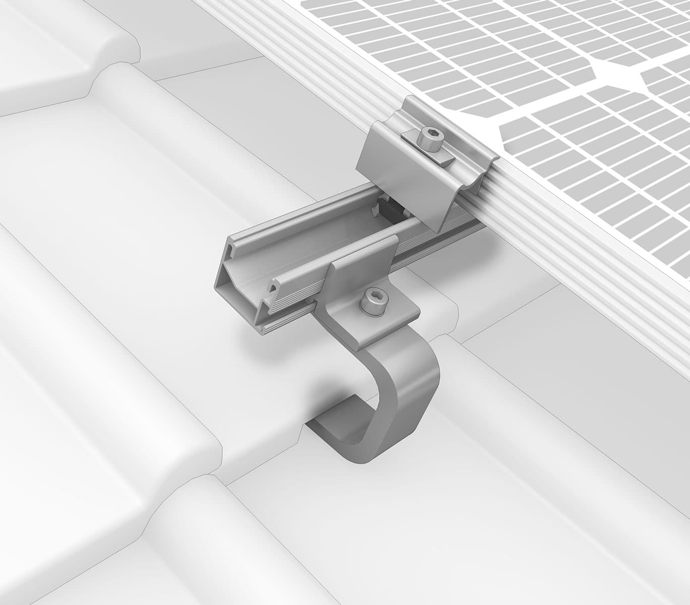 Système de fixation K2 Systems SingleRail pour tuiles mécaniques