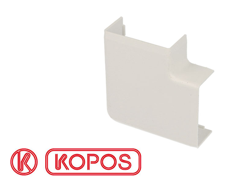 Angle plat pour goulotte PVC blanc 40 x 20 mm KOPOS