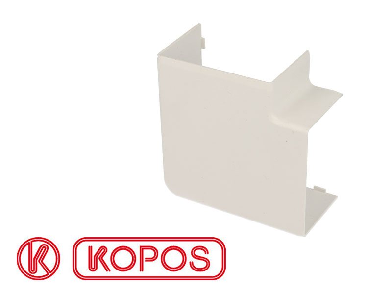 Angle plat pour goulotte PVC blanc 60 x 40 mm KOPOS