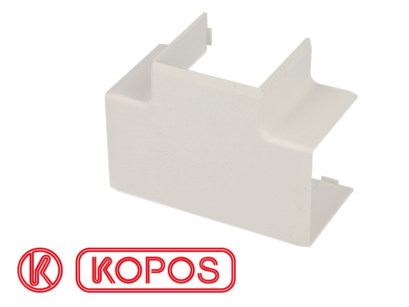 Jonction en T pour goulotte PVC blanc 40 x 40 mm KOPOS