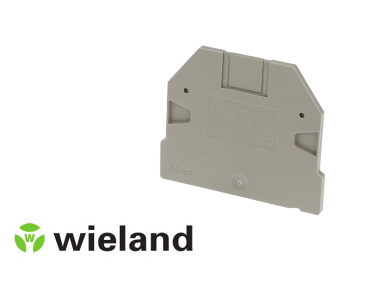 Plaque d'extrémité pour borne Wieland 4 à 10mm²