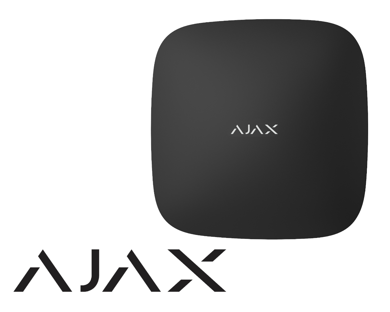 Centrale AJAX HUB2 PLUS (GSM + Ethernet + Wi-Fi) noire, avec fonction levée de doute