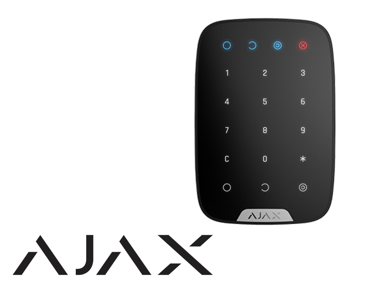 Clavier à code AJAX tactile bidirectionnel sans fil, noir