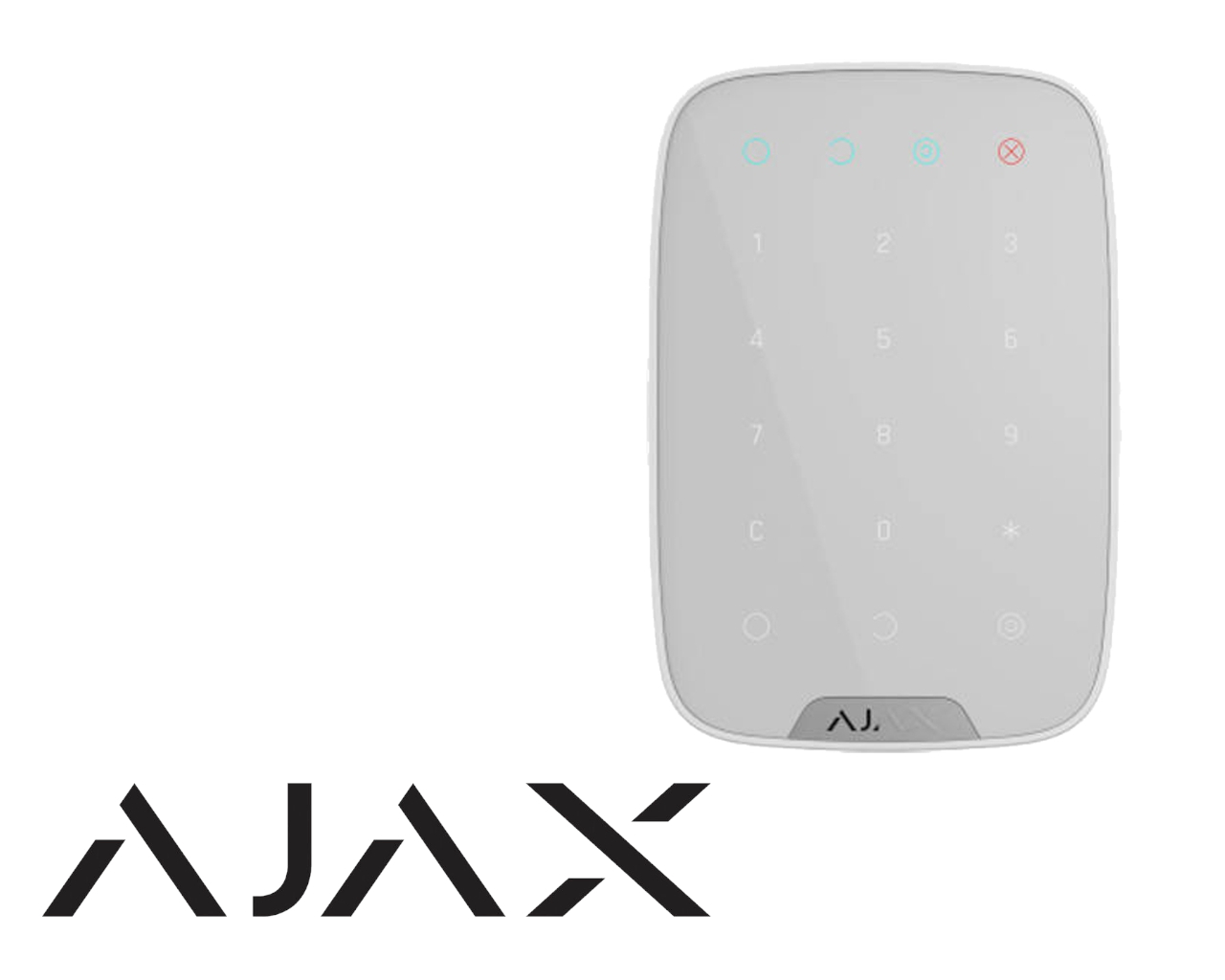 Clavier à code AJAX tactile bidirectionnel sans fil, blanc