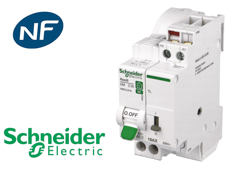 Combiné disjoncteur + télérupteur 16A Schneider Resi9 XE