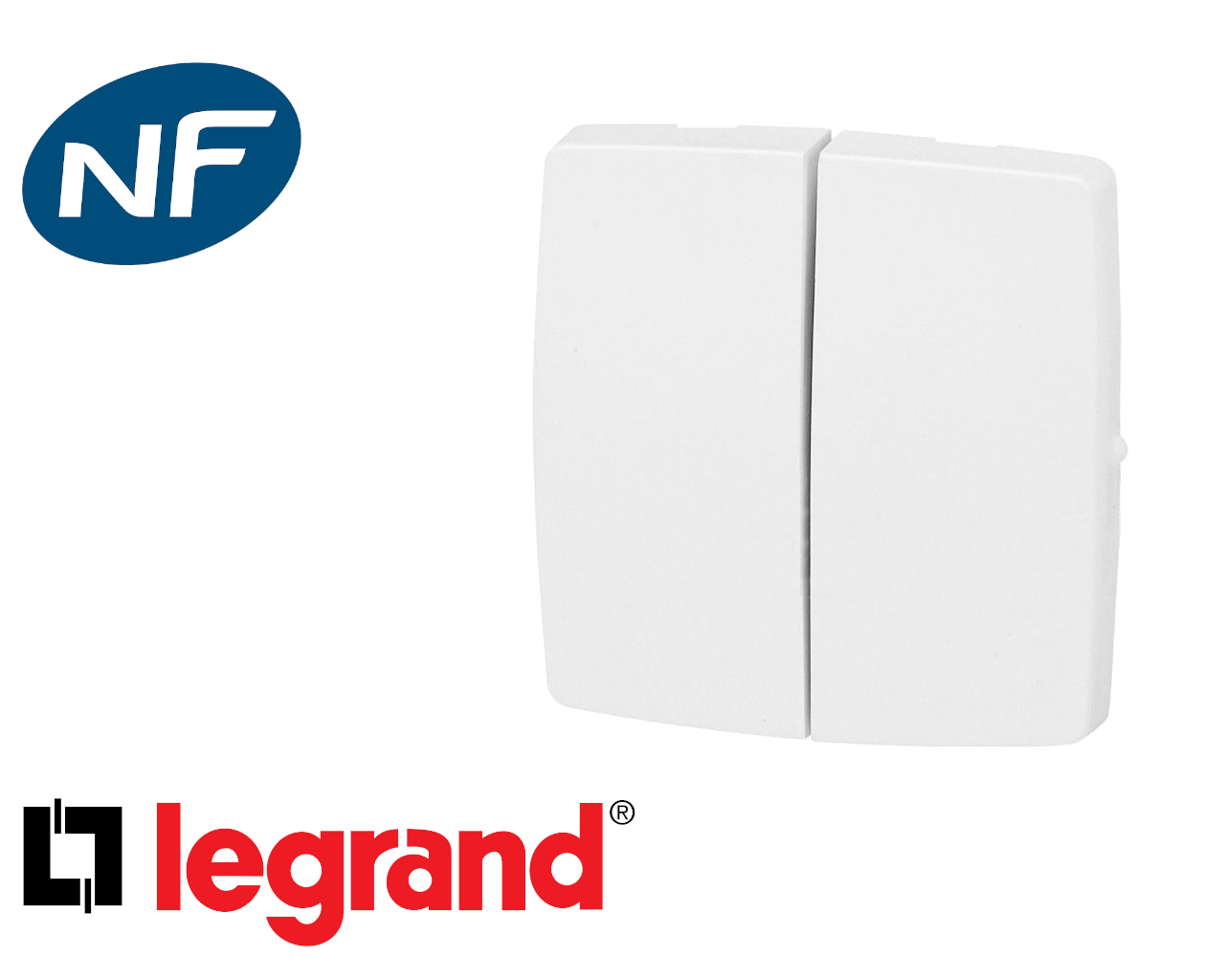 Interrupteur va-et-vient double Legrand Otéo composable