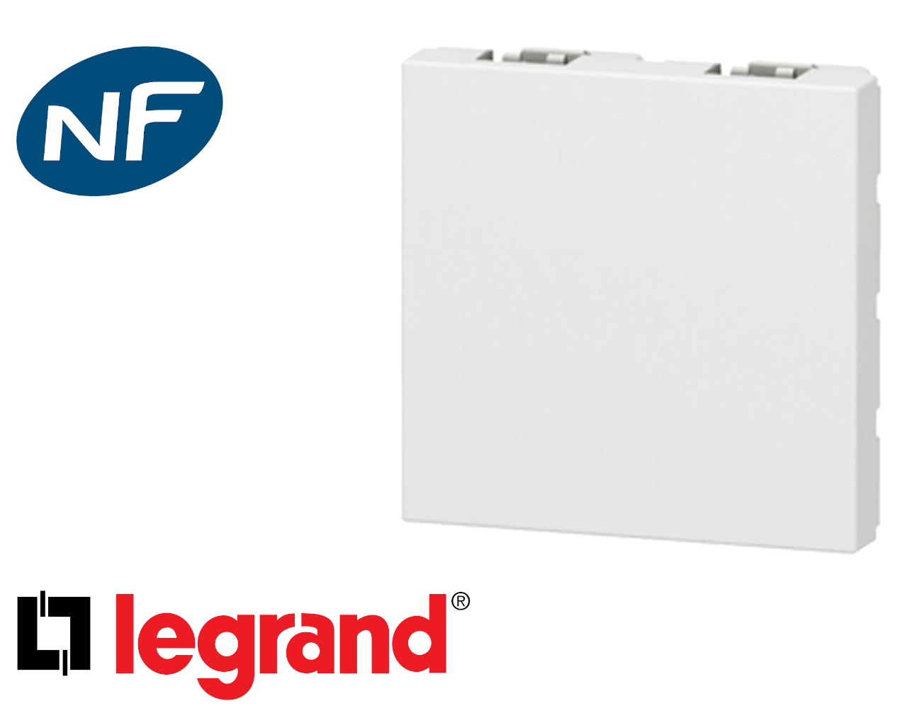 Obturateur 2 modules Legrand Mosaic composable