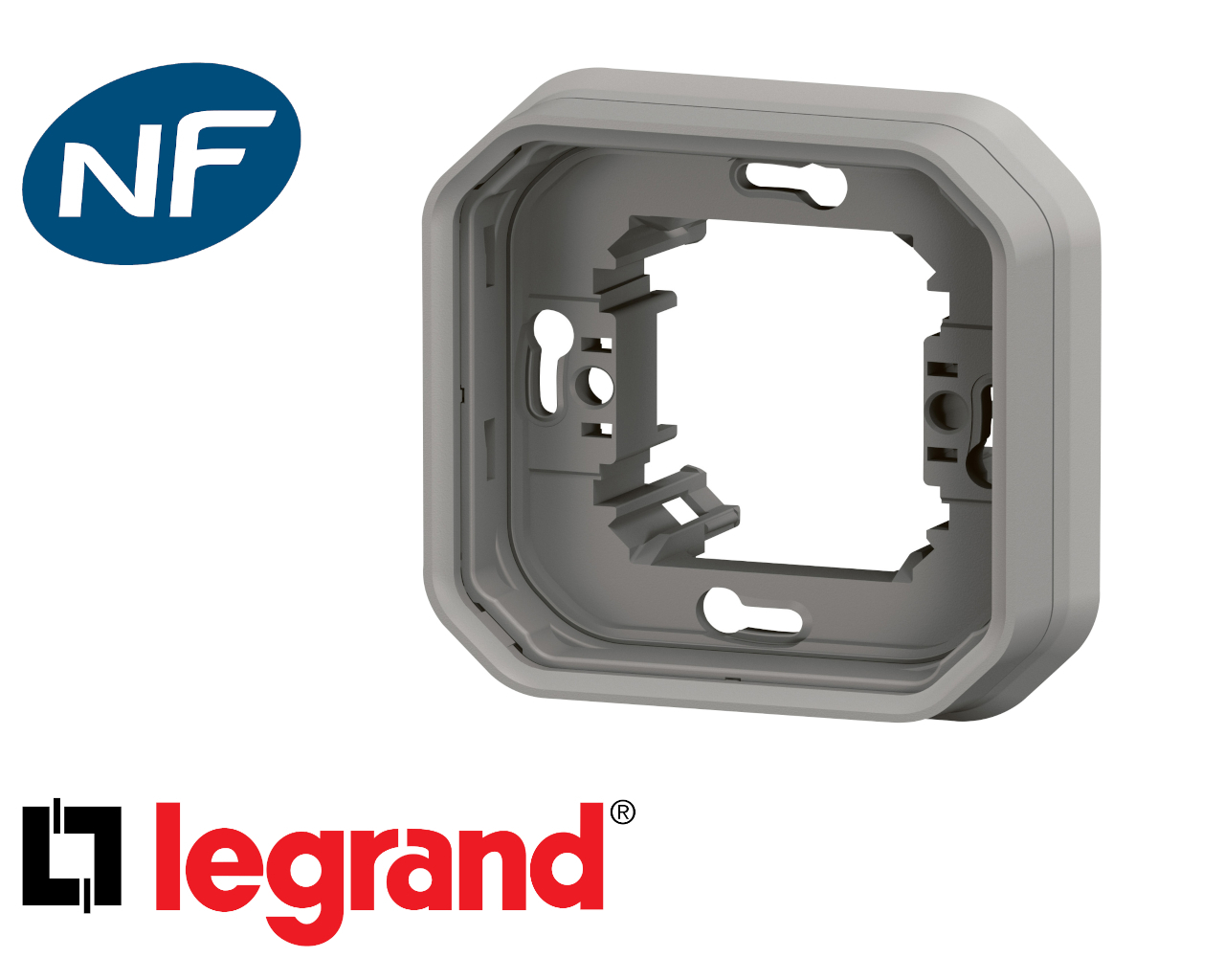 Plaque simple Legrand Plexo™ gris composable