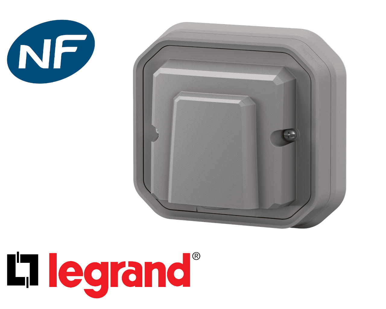 Sortie de câble Legrand Plexo™ grise encastrée