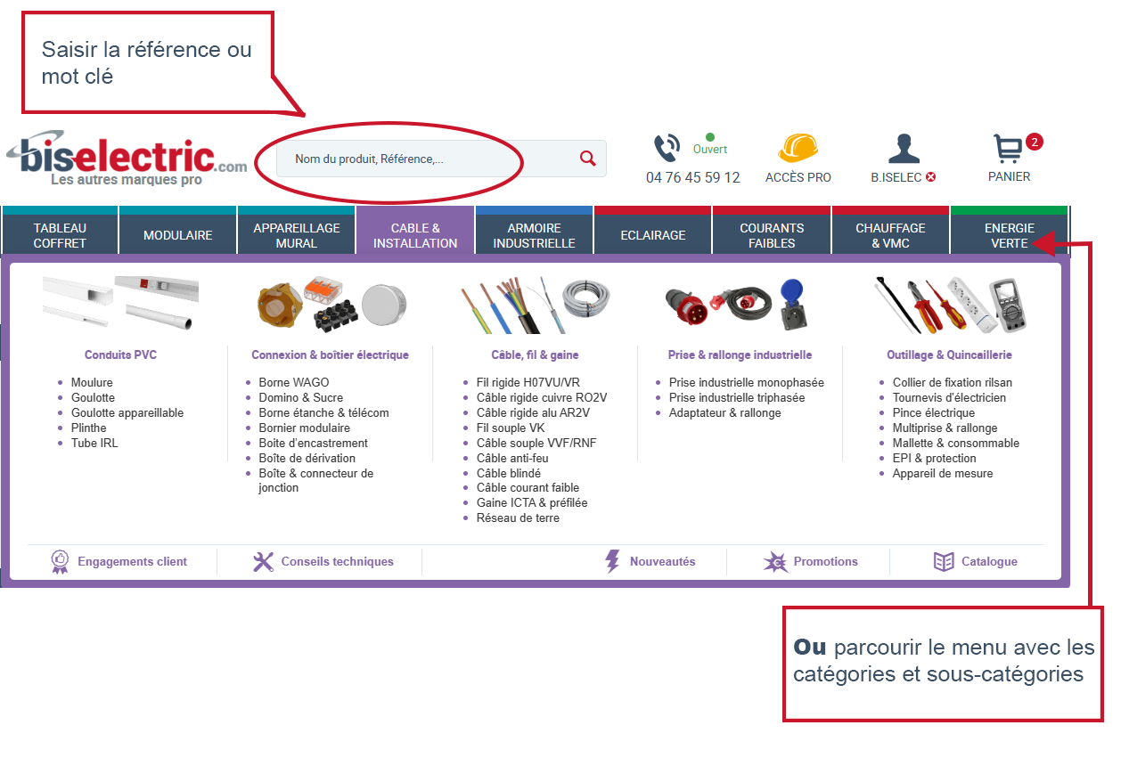 accéder à mes commandes